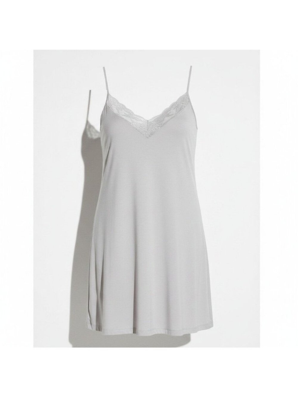 Zimmerli Of Switzerland Spaghetti Nighty Platinum Gray Size Medium -NWT!
